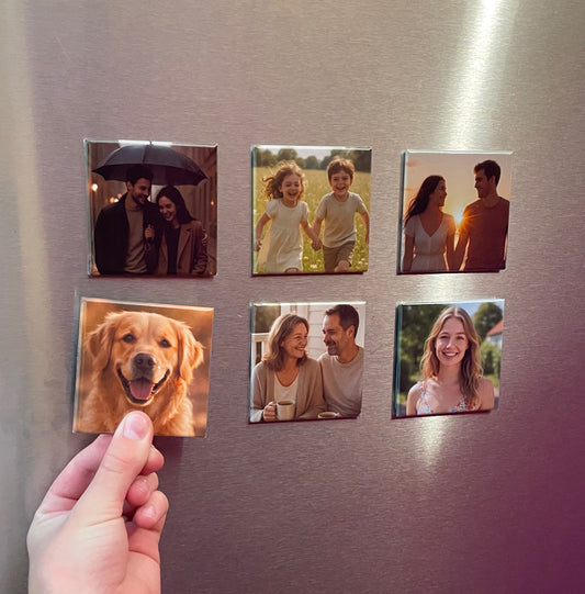 6 Square Photo Magnets 2.5"